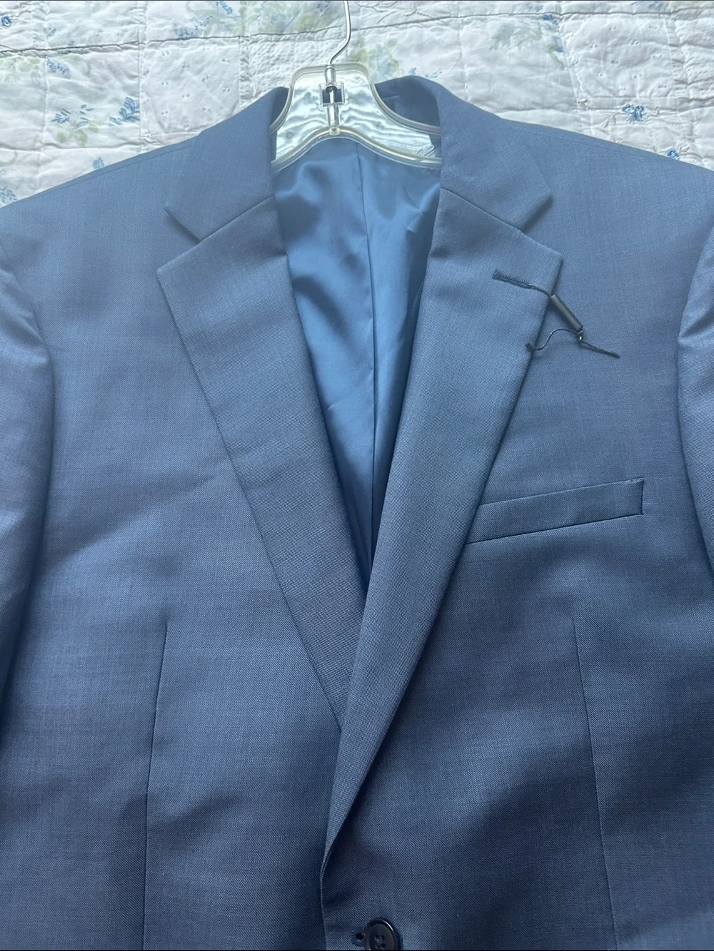 Calvin Klein Men's Navy Two-Button Sport Coat 100% Wool  Slim Fit